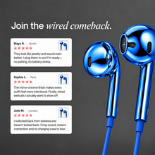Blue Lagoon Chroms wired earbuds lifestyle view