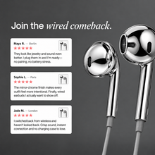 Platinum Frost Chroms wired earbuds lifestyle view